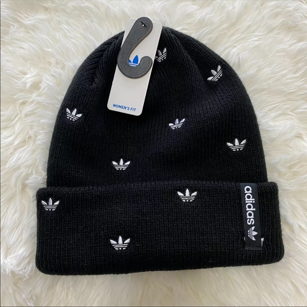 adidas Originals Trefoil Womens Beanie Hat Embroidered